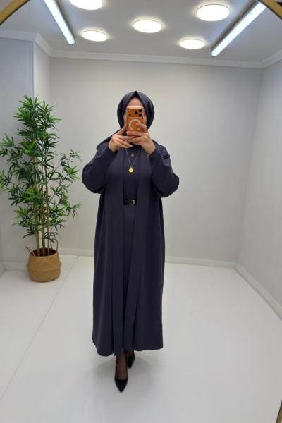 Bera İç Elbiseli Hırka Takım Antrasit