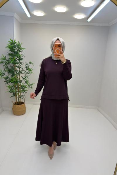 Naz Merserize Etekli Takım Mürdüm