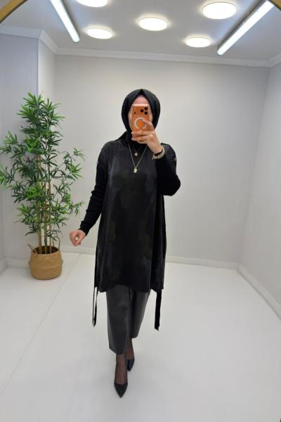 Mihra Cupra Tunik Siyah